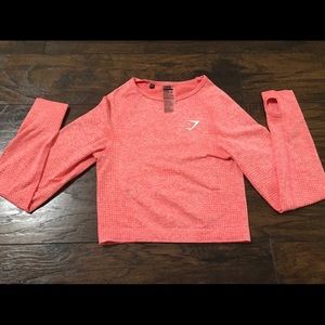 NWOT Gymshark ombré peach crop top